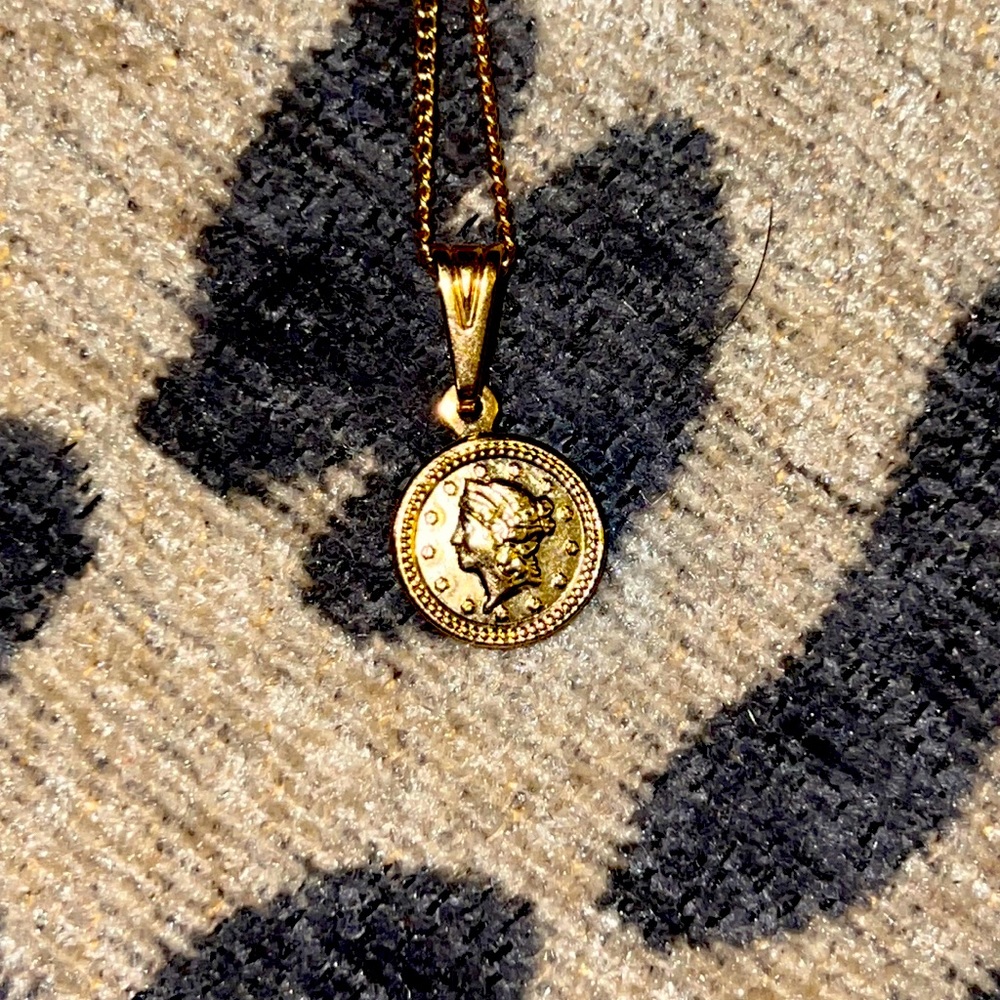 Gold Coin Necklace Choker